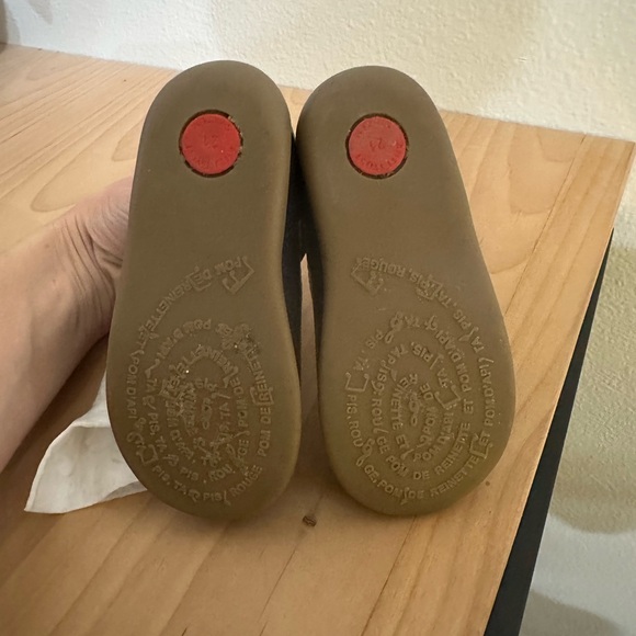 Pom D’api Paris Classic Mary Jane stand-up Salome Navy blue girl boy size 21 - Picture 5 of 7